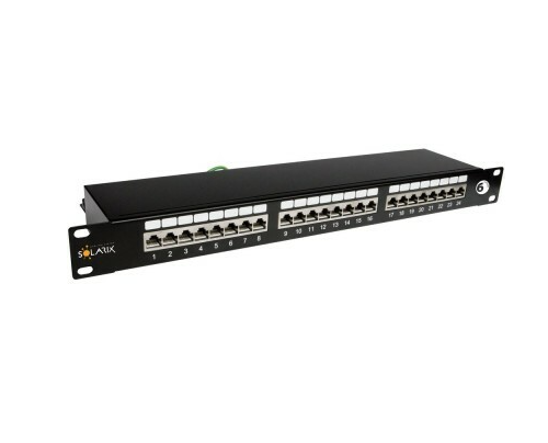 Patch panel 19" 24xRJ45 Cat. 6 STP SX24-6-STP-BK (SOLARIX)
